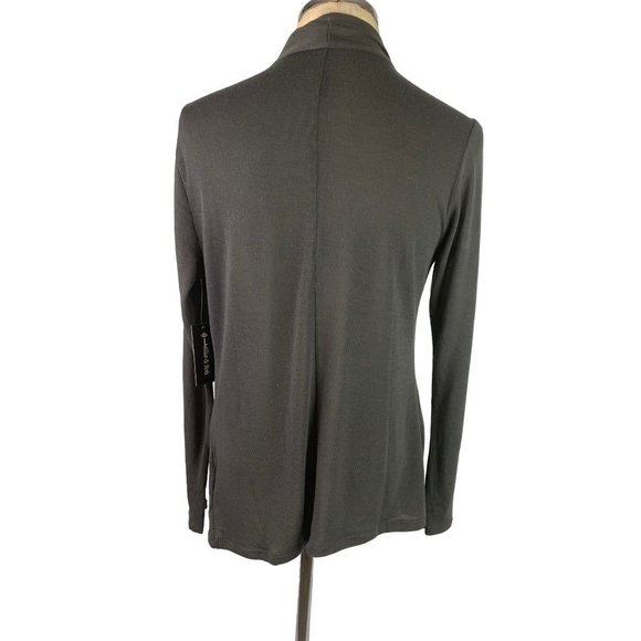 Small Allie & Rob Gray Lightweight Women's Sweater Open Cardigan Long Sleeve New - Picture 8 of 9